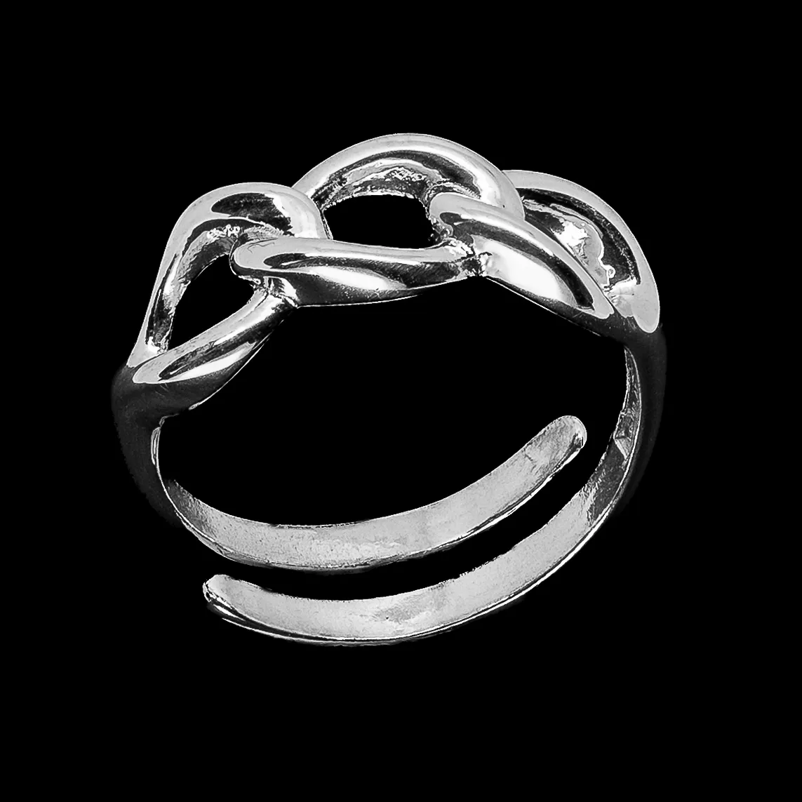 Prsten Link - prsten od 925 srebra i rodijuma - detaljan prikaz | Statement Srebro Beograd