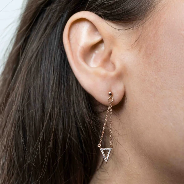 Minđuše Rose Triangl