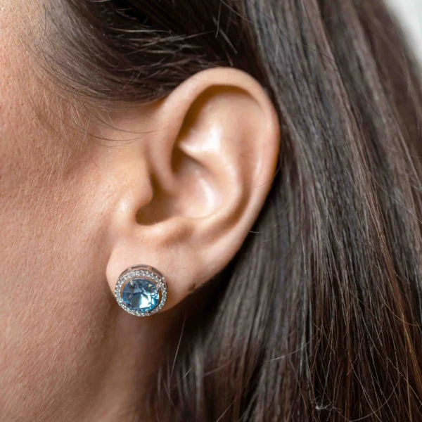 Ženske Minđuše Diamond Glow Plave Lux