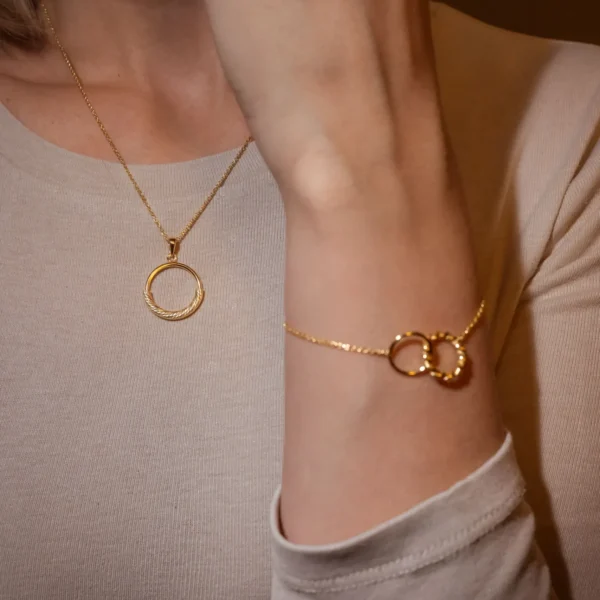 Diamond Cut Ogrlica Zlatna