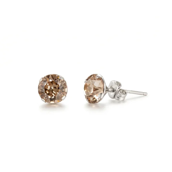 Srebrne minđuše Diamond Glow Narandžaste sa blistavim akcentom koji unosi toplinu i eleganciju u svaki izgled.